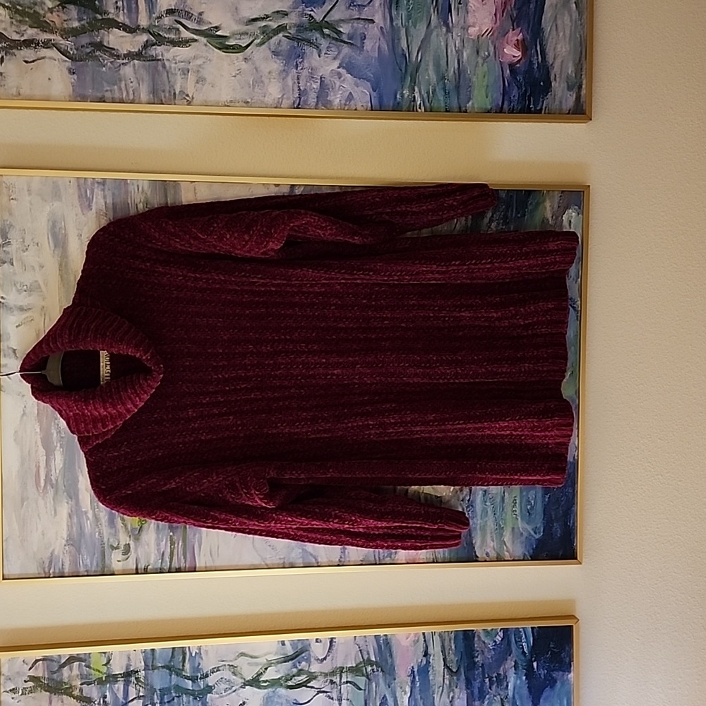 Chenille turtleneck sweater
